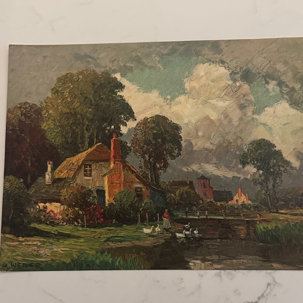 Vintage Calendar Art Print "Sunshine & Shadows" by Rudolph Weber